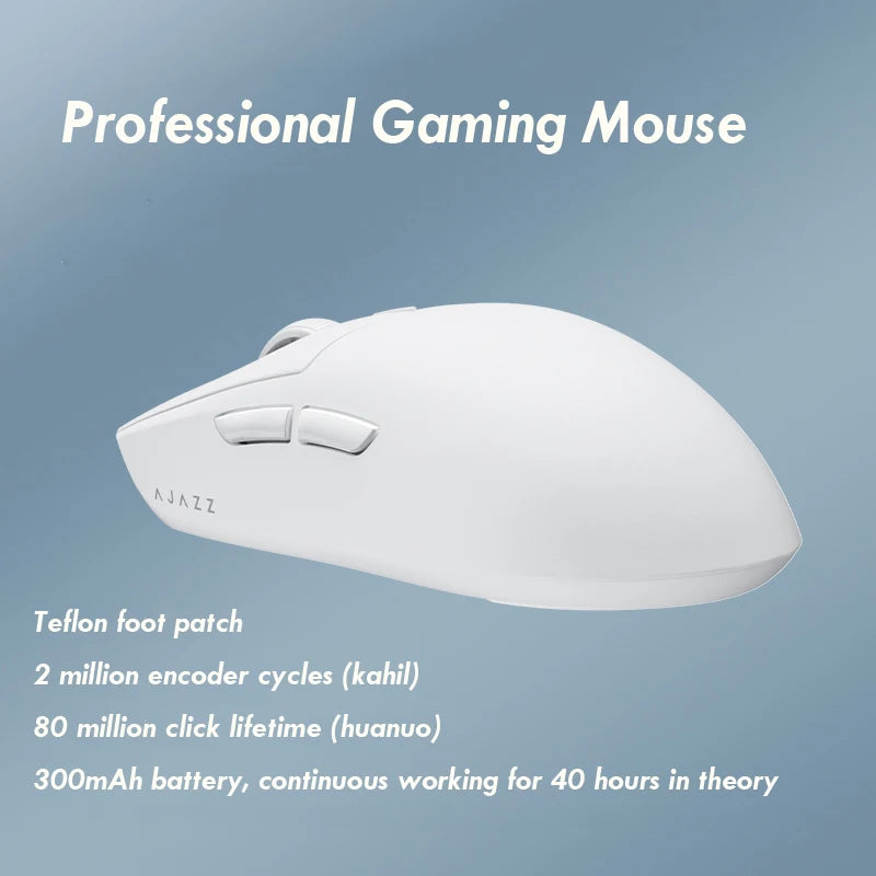 AJAZZ AJ139 Pro Wireless Mouse with Feets PMW3395 Gaming Chipset 26000Dpi Professional Gaming Mouse for PC