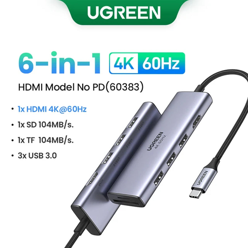 Dual HDMI USB HUB 8K HDMI Adapter 10 in 1 Splitter with RJ45 USB 3.0 PD 100W Dock for Macbook Pro Air M2 M1 USB C HUB